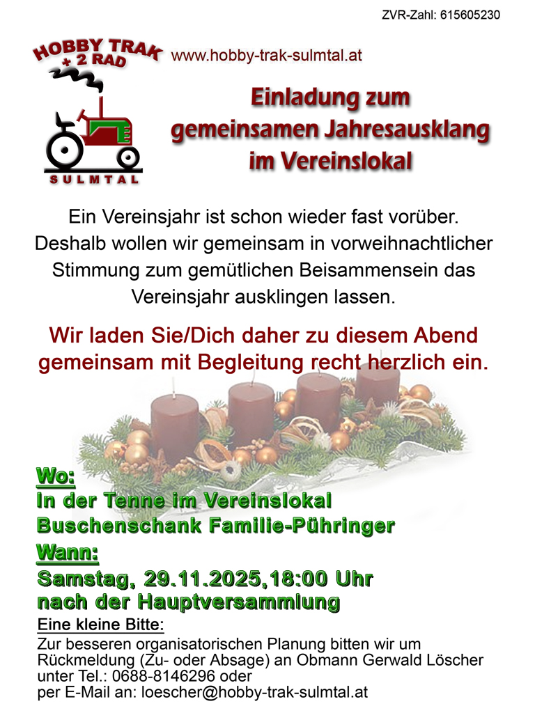 Hauptversammlung, Weihnachtsfeier